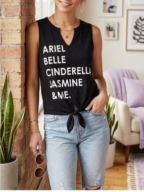 Disney Princess "Squad" Tie-Front Graphic Tank